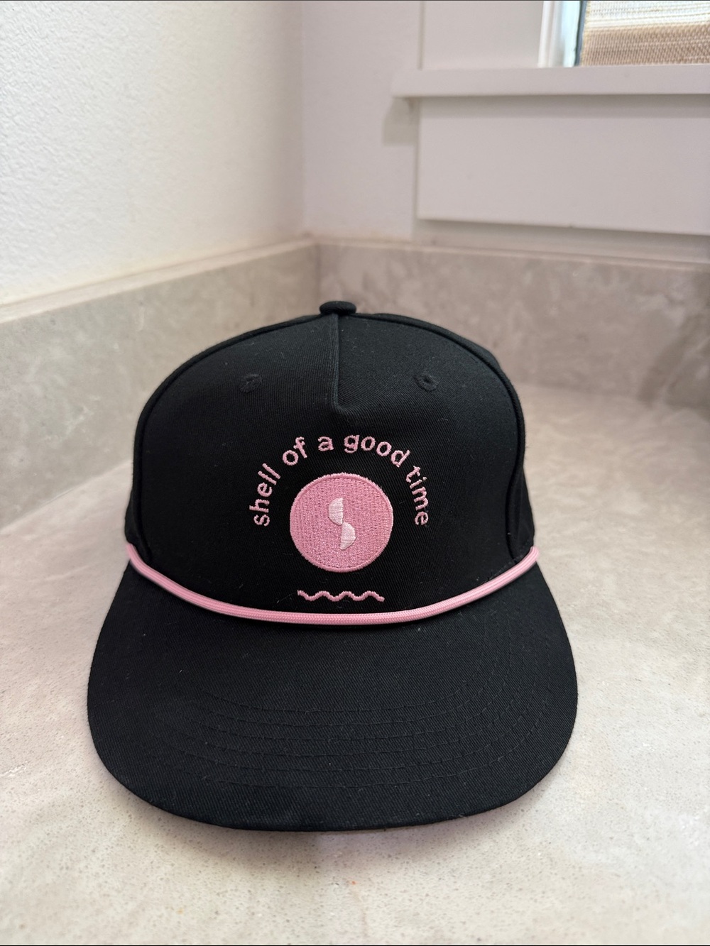 Black and Pink 'Shell of a Good Time' Snapback Hat